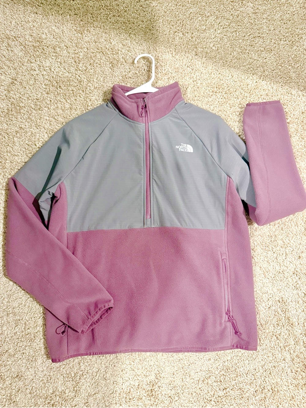 The North Face Two-Tone Pullover Jacket - Mauve & Gray